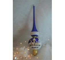 Kerstpiek groot 30 cm blauw